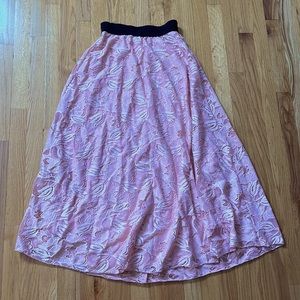 Pink Lace Maxi Skirt - The Lucy